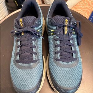 Columbia Men's Navy and Teal Athletic Shoes with OutDry Waterproof Technology